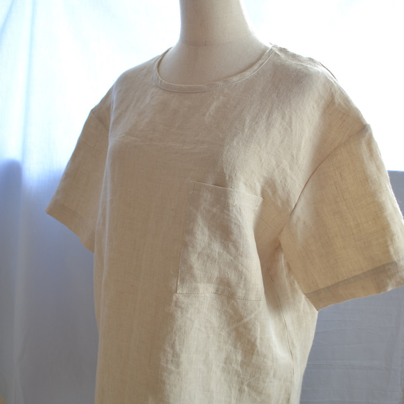 ヘンプ100％　麻　Tシャツ　メンズ　オーガニック　天然素材　カットソー　日本製　無染色無漂白 夏　無地 10枚目の画像