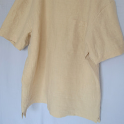 ヘンプ100％　麻　Tシャツ　メンズ　オーガニック　天然素材　カットソー　日本製　無染色無漂白 夏　無地 11枚目の画像