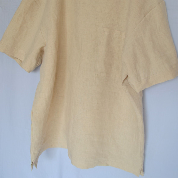 ヘンプ100％　麻　Tシャツ　メンズ　オーガニック　天然素材　カットソー　日本製　無染色無漂白 夏　無地 11枚目の画像