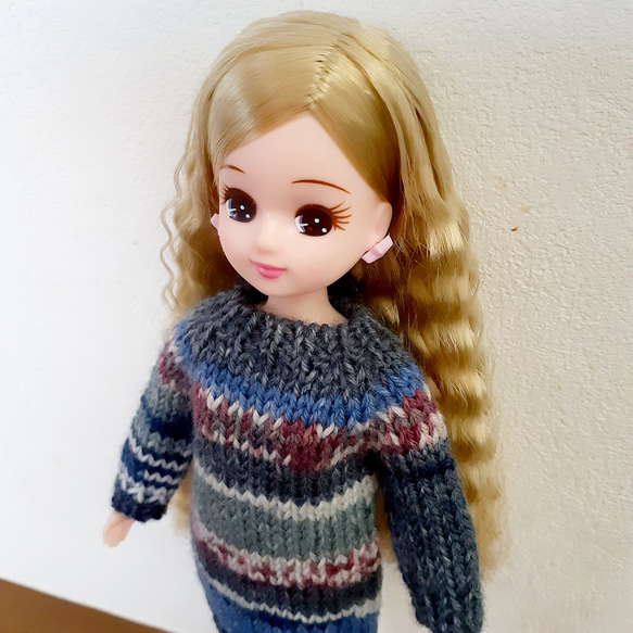 リカちゃんのニットワンピース 2枚目の画像