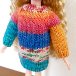 リカちゃんのニットワンピース 3枚目の画像