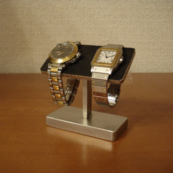 父の日　刻印　名入れ　ラッピング　腕時計スタンド おしゃれ　2本掛けバー腕時計スタン 1枚目の画像