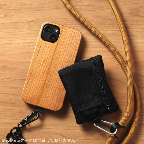 ショルダーストラップ 小銭入れ ロープ 紐 アウトドア iPhone