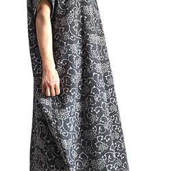 Jomtong 手工編織棉質印花寬鬆連衣裙 (DFS-068-01) 第4張的照片