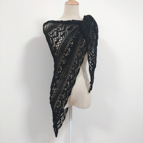 ショール 三角ショール バレエショール コットン レース 手編み