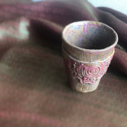陶器でできた縄文土器風のカップ（1） 3枚目の画像