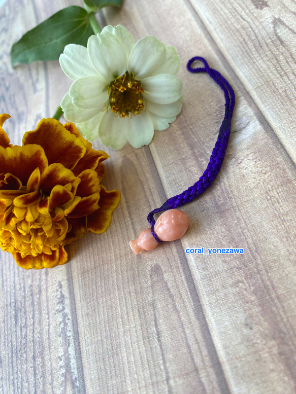 アウトレットセール】珊瑚 根付 悪事を吸い込む縁起物《ひょうたん