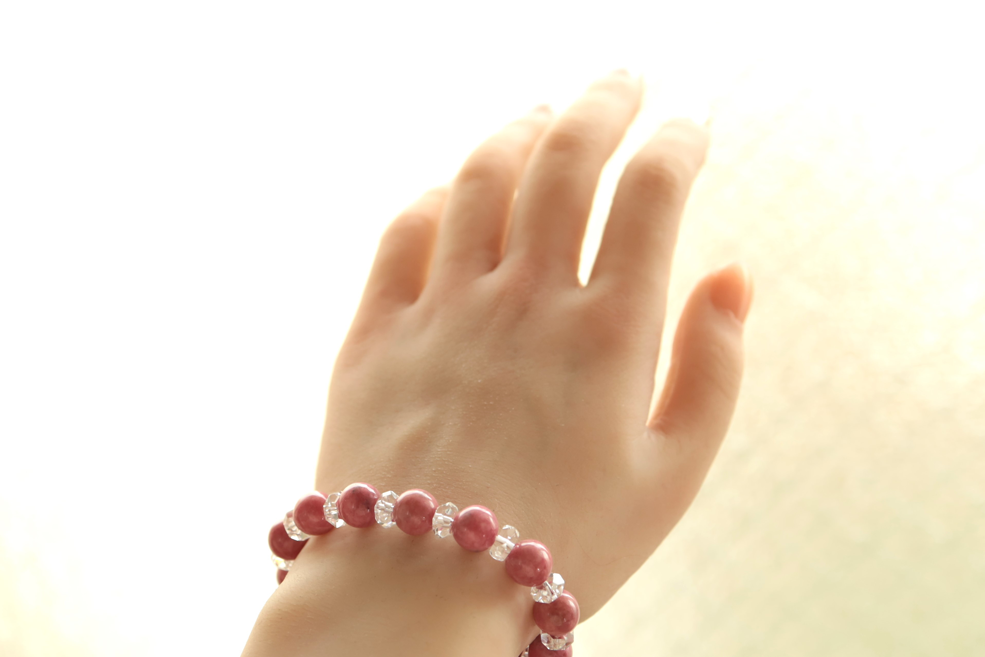 …☆プレミアムブレス☆友愛の心☆…☆ロードナイト：10ミリ＆水晶☆…☆天然石ブレスレット☆…