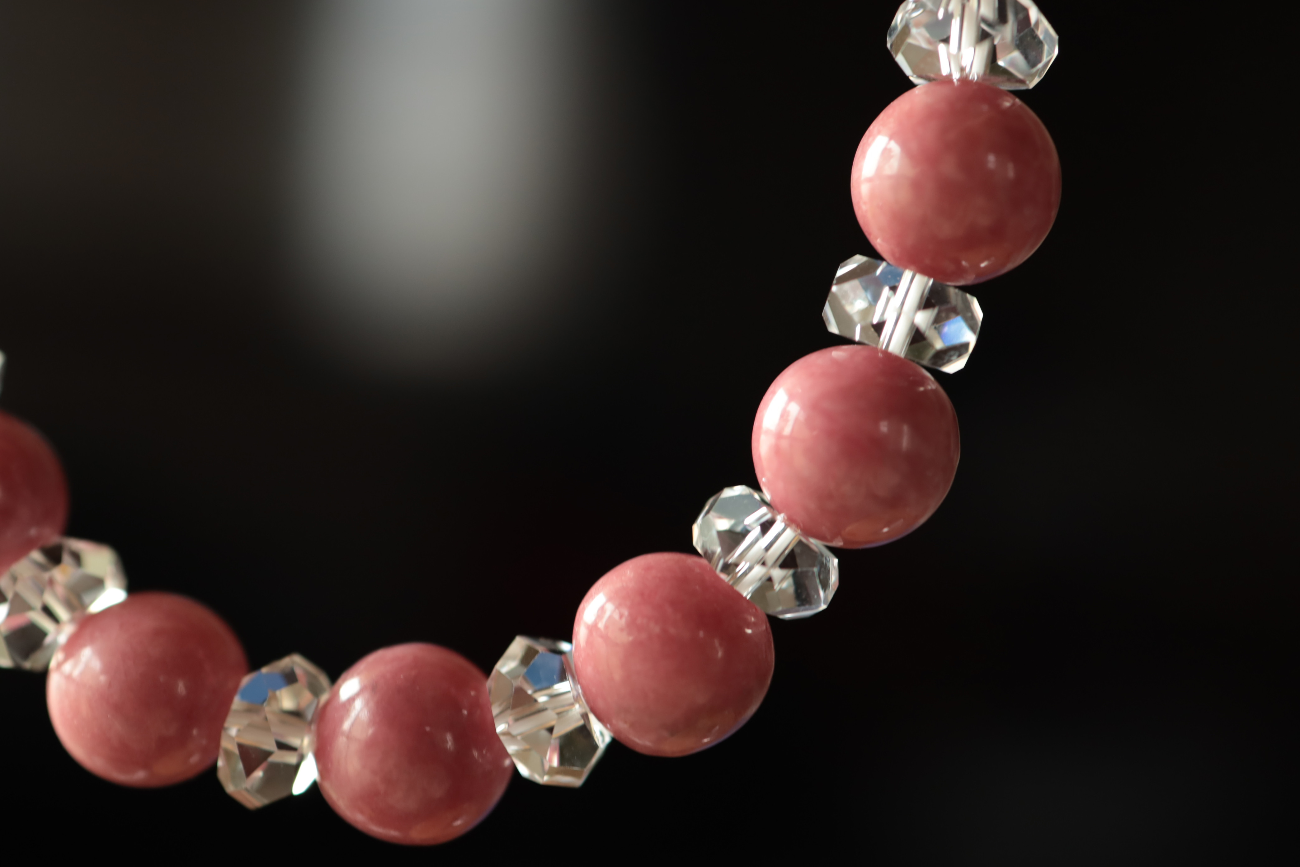 …☆プレミアムブレス☆友愛の心☆…☆ロードナイト：10ミリ＆水晶☆…☆天然石ブレスレット☆…