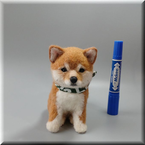 コリー犬 羊毛フェルト フィギュア 約15cm コリー犬 羊毛フェルト フィギュア 約15cm