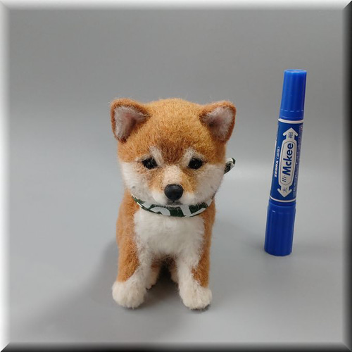 魅力的な 羊毛フェルト 犬 柴犬 柴犬の子 犬フィギュア 羊毛フェルト 羊毛フェルト