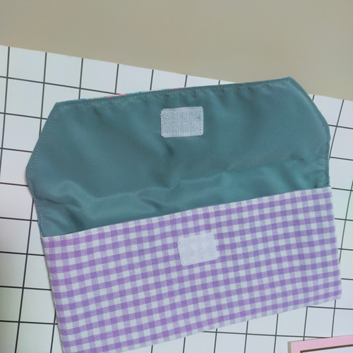 リバティ柄】カトラリーケース 撥水加工 パープル 女の子 弁当袋