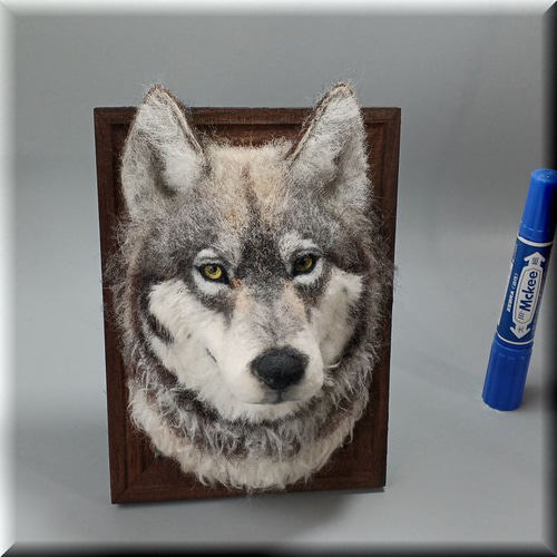 羊毛フェルト ハンドメイド ハイイロオオカミ 狼 ウルフドッグ