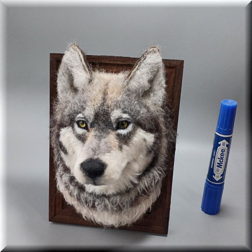 オオカミ 狼 Lサイズ 羊毛フェルト 羊毛フェルト Karosa.co 通販