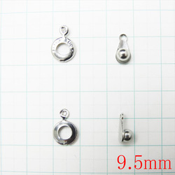 【10個】ニューホック★9.5ｍｍ/シルバー★留め具 金具 ブレスレット エンドパーツ 接続金具(nhock) 2枚目の画像