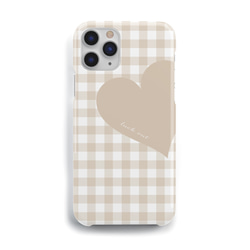 Big Heart♡ギンガムチェック　パステル　スマホケース　iPhoneケース 12枚目の画像