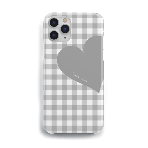 Big Heart♡ギンガムチェック　パステル　スマホケース　iPhoneケース 13枚目の画像