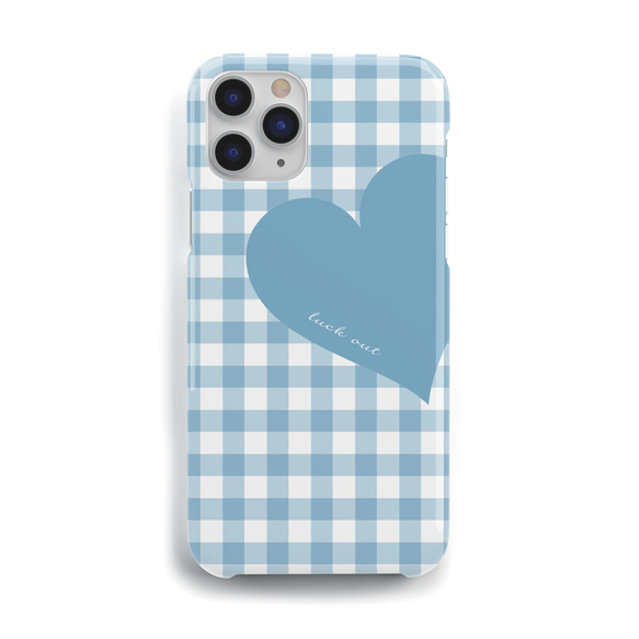 Big Heart♡ギンガムチェック　パステル　スマホケース　iPhoneケース 8枚目の画像