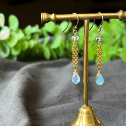 14kgf*小さな天然石たちの金木犀ピアス／イヤリング*天然石 ピアス