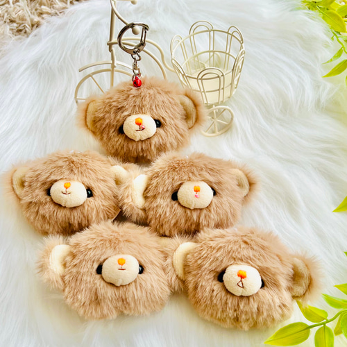 お顔が選べる！モフモフくまちゃんキーホルダー☆ ぬいぐるみ くまはな