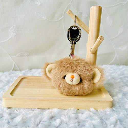 お顔が選べる！モフモフくまちゃんキーホルダー☆ ぬいぐるみ くまはな
