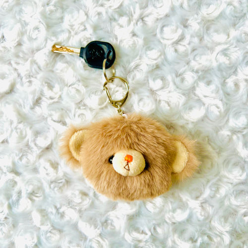 お顔が選べる！モフモフくまちゃんキーホルダー☆ ぬいぐるみ くまはな