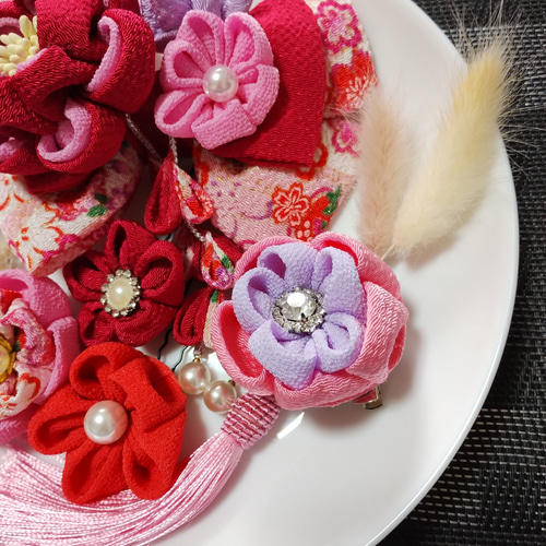 髪飾り 髪飾りピンク リボンピンク 成人式髪飾り 卒業式髪飾り 七五三  