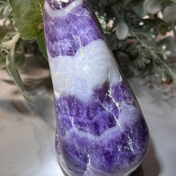 希少✨ シェブロンアメジスト　ケープ　紫水晶　握り石　タンブル　神聖幾何学 4枚目の画像