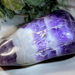 希少✨ シェブロンアメジスト　ケープ　紫水晶　握り石　タンブル　神聖幾何学 3枚目の画像