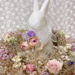 〈花を持ったうさぎ〉置き型サシェ　香りが選べる　インテリア　プレゼント　誕生日　うさぎ　結婚式　贈り物　母の日 10枚目の画像