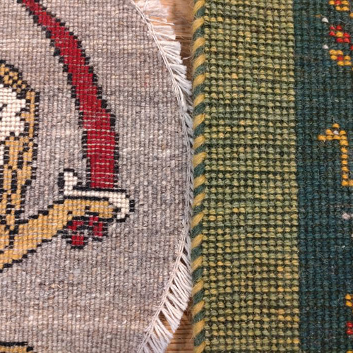 ペルシャ ライオンギャッベ アマレバフト 円形 42.5Φ40.5cm グレー