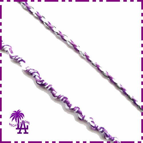 送料無料】アンクレット ミサンガ メンズ 2本SET シンプル 紫 ツイード