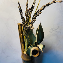 【ドライフラワー用】竹流木の花器（品番：BA23-1） 2枚目の画像