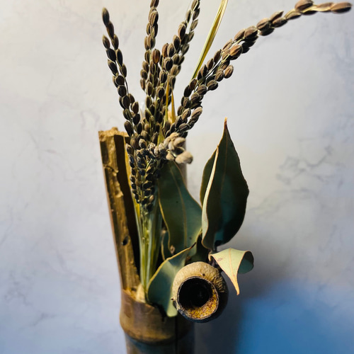 ドライフラワー用】竹流木の花器（品番：BA23-1） 一輪挿し