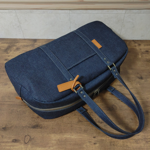 デニム×本革 ボストンバッグ BS-1『Indigo』 ボストンバッグ