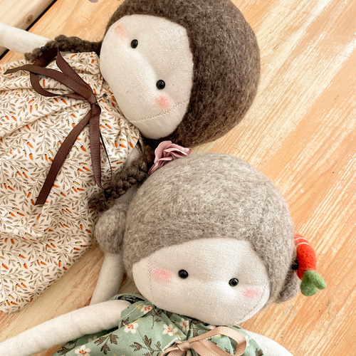 カントリードール♡ハンドメイド♡お人形♡ブラウンドールちゃん♡ カントリードール その他人形 hiromin 通販 16358394｜Creema