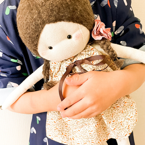カントリードール♡ハンドメイド♡お人形♡ブラックフリルドール♡ カントリードール♡♡ハンドメイドドール♡♡手作り人形 - メルカリ