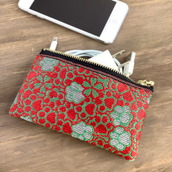 畳縁　狗腳印　貓的腳印　硬幣錢包　名片夾　日式　櫻花 第5張的照片