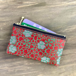 畳縁　狗腳印　貓的腳印　硬幣錢包　名片夾　日式　櫻花 第2張的照片