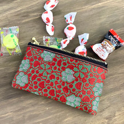 畳縁　狗腳印　貓的腳印　硬幣錢包　名片夾　日式　櫻花 第6張的照片