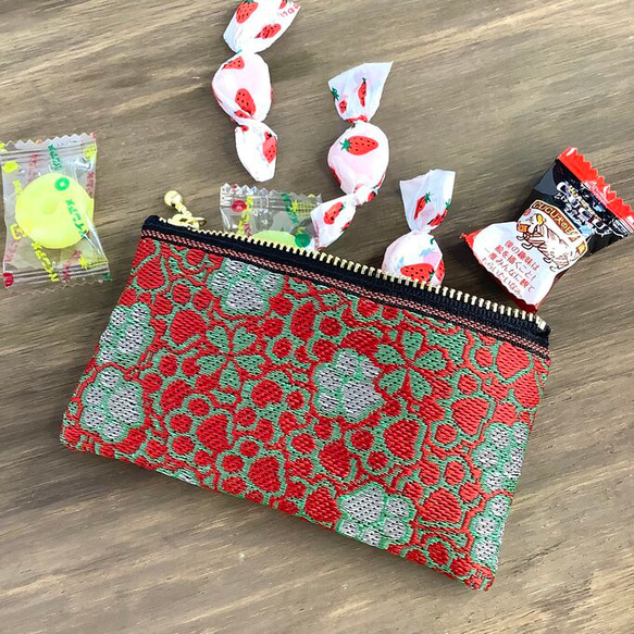 畳縁　狗腳印　貓的腳印　硬幣錢包　名片夾　日式　櫻花 第6張的照片