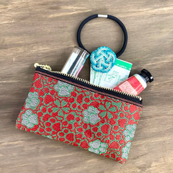 畳縁　狗腳印　貓的腳印　硬幣錢包　名片夾　日式　櫻花 第1張的照片