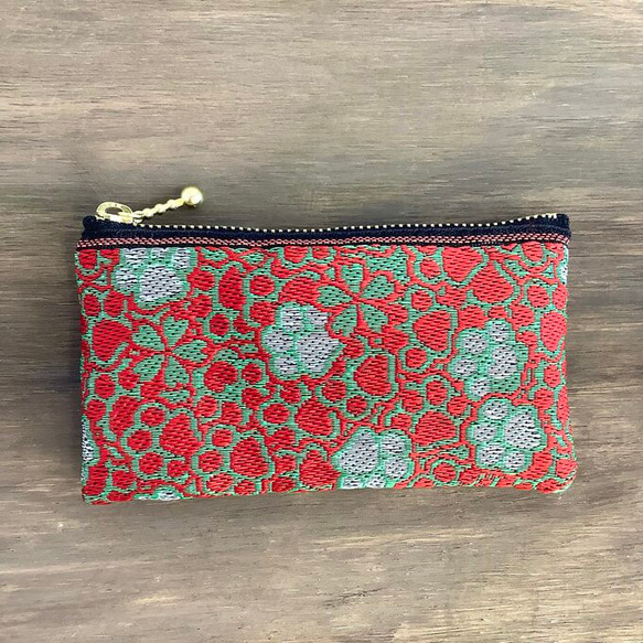 畳縁　狗腳印　貓的腳印　硬幣錢包　名片夾　日式　櫻花 第7張的照片