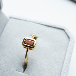 １月の誕生石 宝石質天然石ガーネットのリング　SV925フリサイズ　指輪　アクセサリー　 2枚目の画像