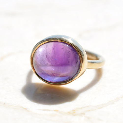 アメジストリング 5.5号 Amethyst Bezel Setting 指輪・リング
