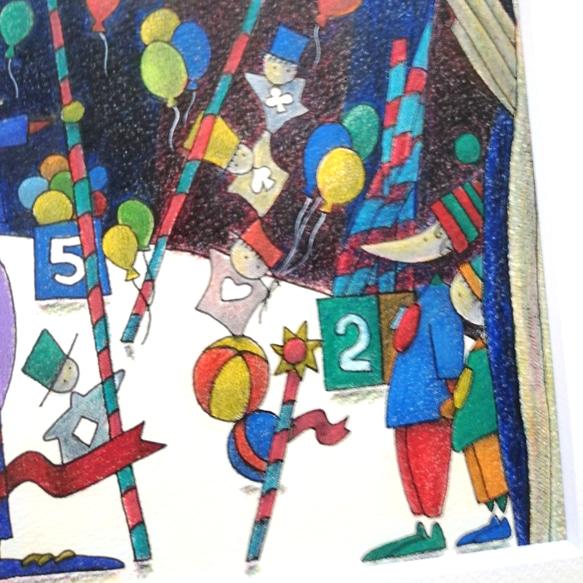 サーカス小屋のリハーサル　イラスト原画 