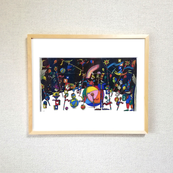 サーカス小屋のリハーサル　イラスト原画 