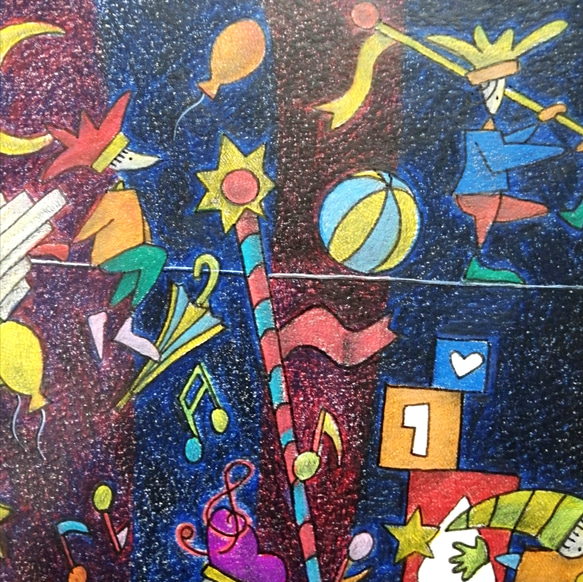 サーカス小屋のリハーサル　イラスト原画 