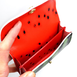 スイカなカードケース（牛革製名刺入れ） 4枚目の画像