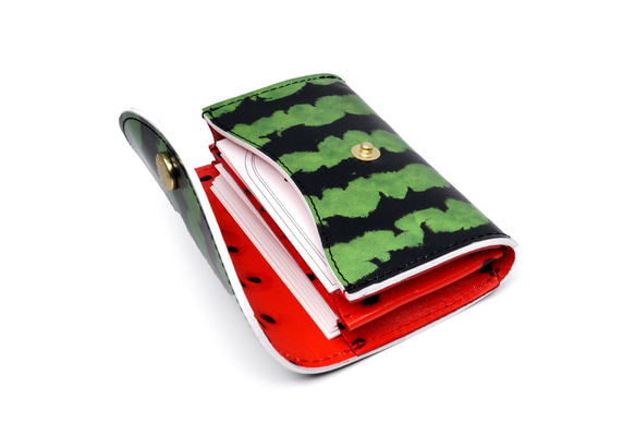 スイカなカードケース（牛革製名刺入れ） 6枚目の画像